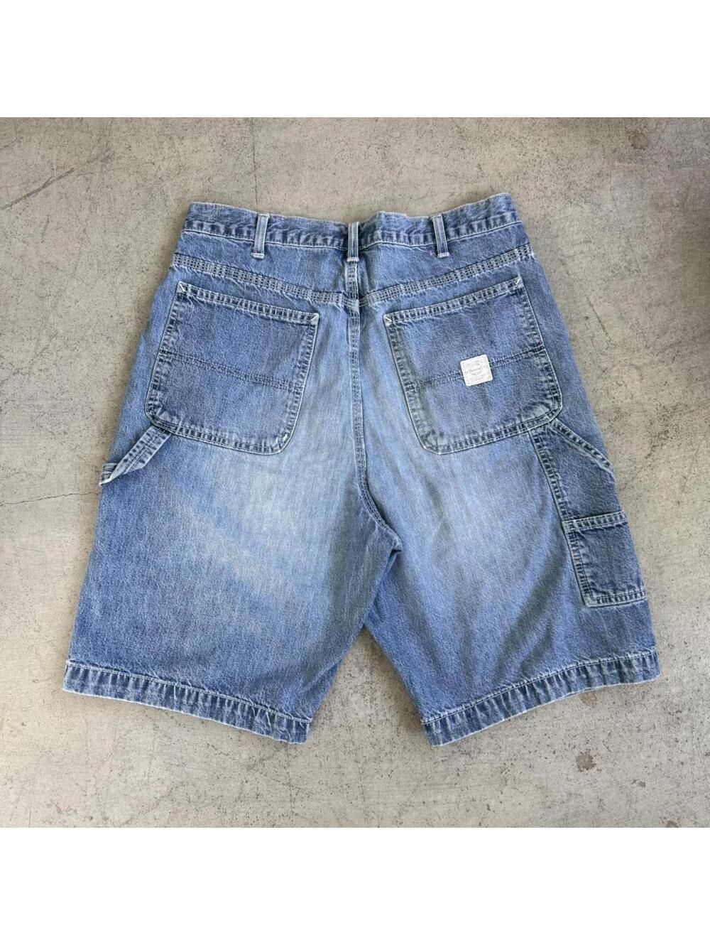 Vintage Y2K Abercrombie & Fitch Baggy Carpenter Denim Shorts Jorts